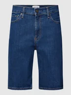 Spodenki męskie - Szorty jeansowe o kroju slim fit z 5 kieszeniami - miniaturka - grafika 1
