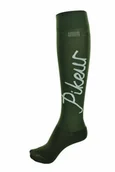 Skarpetki jeździeckie - Pikeur Podkolanówki jeździeckie z cyrkoniami kolekcja jesień-zima 2018/19 - dark olive - miniaturka - grafika 1