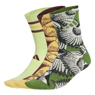 Skarpetki damskie - Damskie Skarpety za kostkę ADIDAS W FARM 3PP JJ1687 – Zielony - miniaturka - grafika 1
