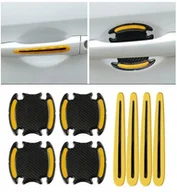 Akcesoria motoryzacyjne - NAKLEJKI NA SAMOCHÓD FOLIA OCHRONNA POD KLAMKI SAMOPRZYLEPNE 3D Carbon Pom - miniaturka - grafika 1