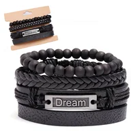 Bransolety męskie - Bransoletka współczesna wytrzymała ręcznie wykonana męska dream komplet - miniaturka - grafika 1