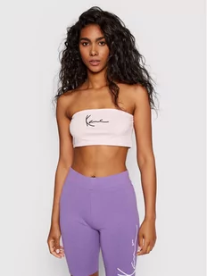 Karl Lagerfeld Kani Top Small Signature 6150578 Różowy Regular Fit - Koszulki i topy damskie - miniaturka - grafika 1