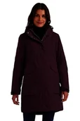 Płaszcze damskie - killtec Damski Parka/wodoodporny płaszcz z odpinanym kapturem Damen Funktionsparka, dunkelpflaume, 46, 43284-000 - miniaturka - grafika 1