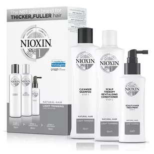 Nioxin System 1 Loyalty Kit zestaw 300 ml + 300 ml + 100 ml - Zestawy kosmetyków damskich - miniaturka - grafika 1