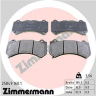 Klocki hamulcowe - Klocki hamulcowe - komplet ZIMMERMANN 25849.160.1 - miniaturka - grafika 1