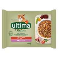 Mokra karma dla kotów - Ultima Cat Nature, 4 x 85 g - Wołowina i indyk - miniaturka - grafika 1