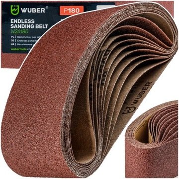 Pas Bezkońcowy Papier Ścierny Taśma P180 533x75MM Do Szlifierki Taśmowej