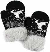 Rękawiczki dla dzieci - Rękawiczki dziecięce Yule czarny rk22250 - miniaturka - grafika 1