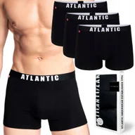 Majtki męskie - Bokserki męskie 3-PAK dopasowane szorty ATLANTIC 3MH-011 czarne - XL - miniaturka - grafika 1