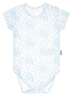 Body dla niemowląt - Dziewczęce body bawełna krótki rękaw kwiatki Nicol,r.80 - miniaturka - grafika 1