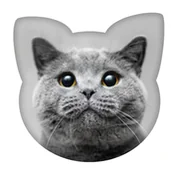 Poduszki dekoracyjne - Poduszka kształtka kot z kotem - miniaturka - grafika 1