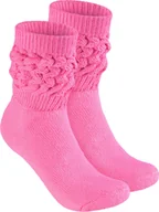 Skarpetki damskie - BRUBAKER slouch socks - damskie skarpetki slouch do fitnessu, jogi i treningu - skarpetki sportowe dla kobiet, różowe, rozmiar 35-38, 1 para - miniaturka - grafika 1
