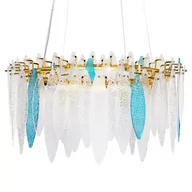 Lampy sufitowe - Żyrandol szklany wielokolorowy MALACCA - miniaturka - grafika 1