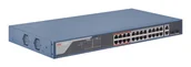 Switche - Hikvision DS-3E1326P-EI(B) łącza sieciowe Zarządzany Fast Ethernet (10/100) Obsługa PoE 1U Niebieski - miniaturka - grafika 1