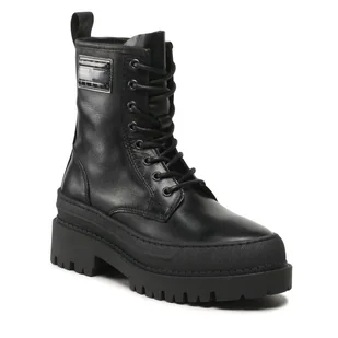 Botki Tommy Jeans Tjw Foxing Lace Up EN0EN02217 Black BDS - Botki damskie - miniaturka - grafika 1