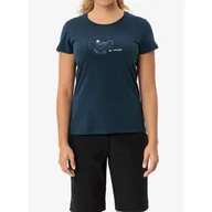 Koszulki sportowe damskie - Koszulka z nadrukiem damska Vaude Cyclist T-Shirt V - miniaturka - grafika 1