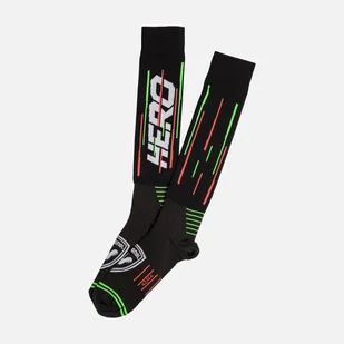 Męskie Skarpety wysokie ROSSIGNOL L3 HERO SOCKS RLLMX01_200 – Czarny - Skarpety termoaktywne - miniaturka - grafika 1