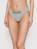Majtki damskie - Calvin Klein Underwear Stringi 000QF6774E Szary - miniaturka - grafika 1