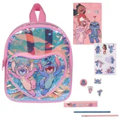 Plecaki szkolne i tornistry - Disney Stitch Dziecięcy, transparentny plecak, mały plecak przedszkolny + akcesoria 24x21x6 cm - miniaturka - grafika 1