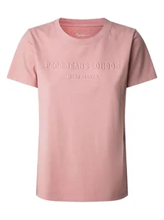 Pepe Jeans Koszulka "Loretta" w kolorze jasnoróżowym - Koszulki i topy damskie - miniaturka - grafika 1
