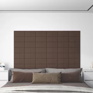 Panele ścienne, 12 szt, kolor taupe, 30x15 cm, tkanina, 0,54 m² - Panele ścienne i boazeria - miniaturka - grafika 1