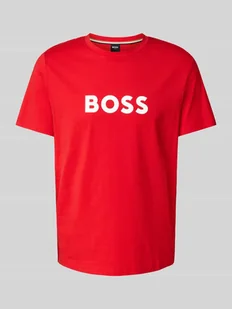 T-shirt z nadrukiem z logo - Koszulki męskie - miniaturka - grafika 1