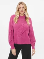 Swetry damskie - YAS Sweter 26031213 Różowy Regular Fit - miniaturka - grafika 1