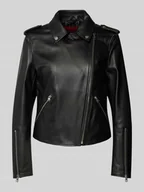 Kurtki damskie - Kurtka skórzana z kieszeniami zapinanymi na zamek błyskawiczny model ‘Lujana’ - miniaturka - grafika 1