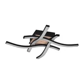 Lampy sufitowe - Czarno-brązowa lampa sufitowa LED 46x46 cm Route – Trio - miniaturka - grafika 1