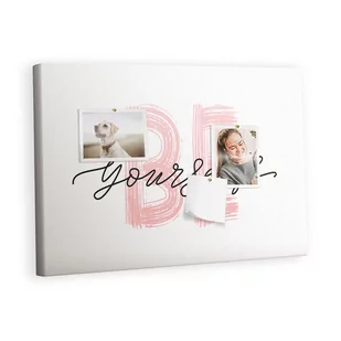 Kolorowy Organizer - Tablica Korkowa z Pinezkami - Napis bądź sobą 60x40 cm - Tablice i flipcharty - miniaturka - grafika 1