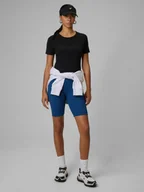 Spodenki damskie - 4F Legginsy kolarki z prążkowanej dzianiny damskie - turkusowe XXL - miniaturka - grafika 1