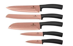 Berlingerhaus 6-częściowy komplet noży zestojakiem Rosegold Metallic Line - Noże kuchenne - miniaturka - grafika 1
