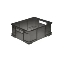 Pudła i pojemniki do przechowywania - Pojemnik Euro-box L BRUNO 43 x 35 x 17,5 crystal grey - miniaturka - grafika 1