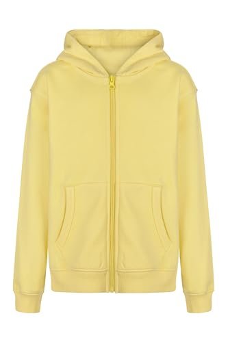Mukua Byron Kids Bluza dziecięca z zamkiem błyskawicznym i kapturem, kolor letni żółty, rozmiar 7/8