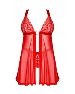 Koszulka Elianes Babydoll + stringi GRATIS! Czerwony (Rozmiar XL/XXL) - Piżamy damskie - miniaturka - grafika 3
