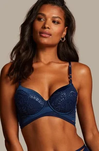 Hunkemöller Usztywniony biustonosz z fiszbinami Lara Niebieski - Biustonosze - miniaturka - grafika 1