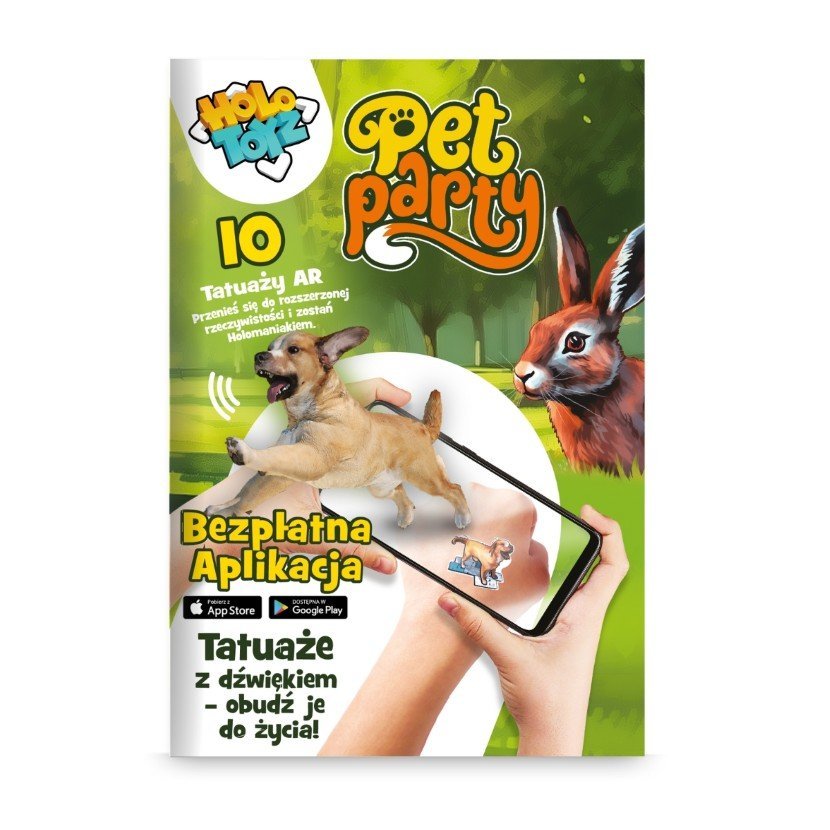 Tatuaże dla dzieci AR, Pet Party, HoloToyz