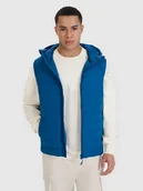 Kurtki męskie - 4F Bezrękawnik puchowy z wypełnieniem syntetycznym męski - turkusowy M - miniaturka - grafika 1