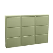 Szafki na buty - Pisa szafka na buty z 9 klapami/drzwiczkami w metalicznej zielony. Dostarczane zmontowane. - miniaturka - grafika 1