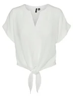 Koszulki i topy damskie - Vero Moda Koszulka w kolorze białym - miniaturka - grafika 1