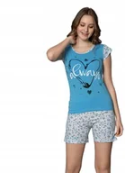 Piżamy damskie - FENIX Piżama damska młodzieżowa NIEBIESKA r. XL - miniaturka - grafika 1