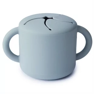 Mushie Kubek Niewysypek na Przekąski Powder Blue - Kubki dla dzieci - miniaturka - grafika 1