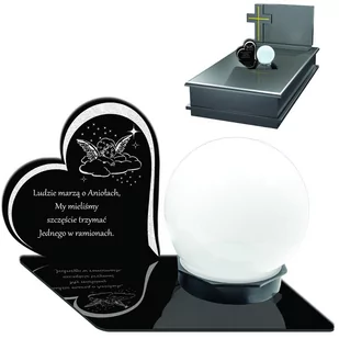 Znicz Lampion Solarny Podstawka Na Grób Grawer - Lampiony i znicze - miniaturka - grafika 1