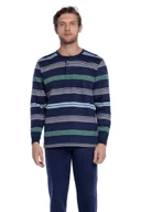 Piżamy męskie - Piżama męska CRISTIANO XL Ciemnoniebieski - miniaturka - grafika 1