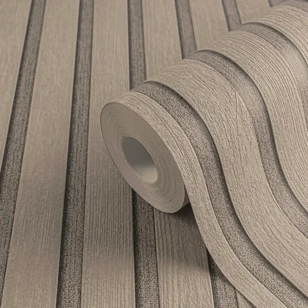 Tapeta winylowa na flizelinie imitująca lamele lamelki efekt 3D wypukła