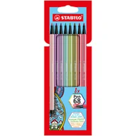 Flamastry - Flamaster STABILO Pen 68 kpl. 8szt. w etui kartonowym mix kolorów pastelowych - miniaturka - grafika 1