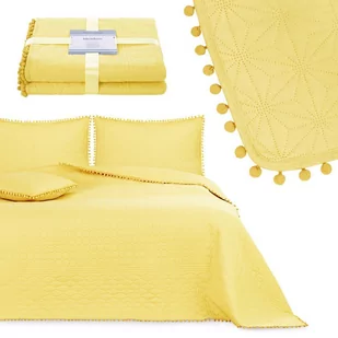 Żółta narzuta na łóżko AmeliaHome Meadore, 170 x 210 cm - Narzuty - miniaturka - grafika 1