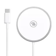 Ładowarki do telefonów - GoGEN Bezprzewodowa ładowarka s MagSafe WCHMS01 Biała - miniaturka - grafika 1