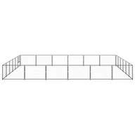 Budy dla psów - shumee Kojec dla psa czarny 36 m stalowy - miniaturka - grafika 1