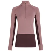 Bluzy sportowe damskie - Bluza damska Icebreaker ZoneKnit™ 260 LS Half Zip Rozmiar: S / Kolor: różowy - miniaturka - grafika 1